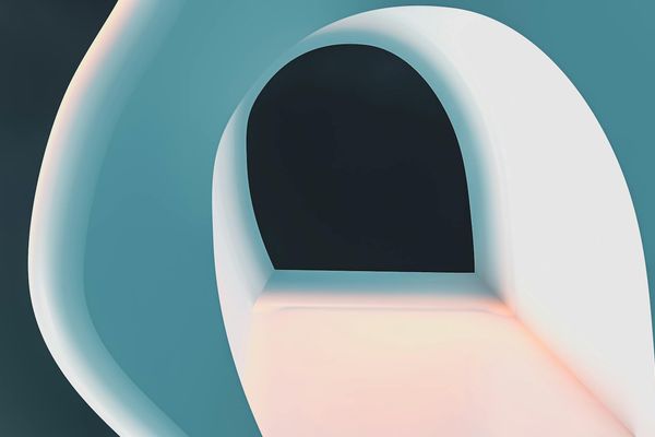 Diverse abstract shapes moving harmoniously